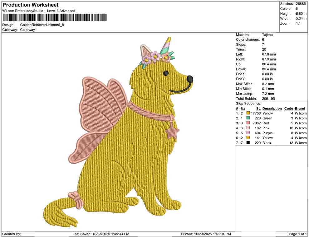 Golden Retriever Unicorn
