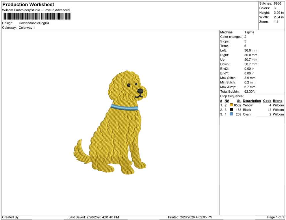 Golden doodle Dog B