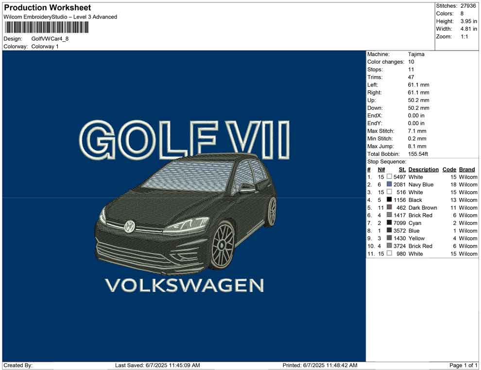 Golf VW car