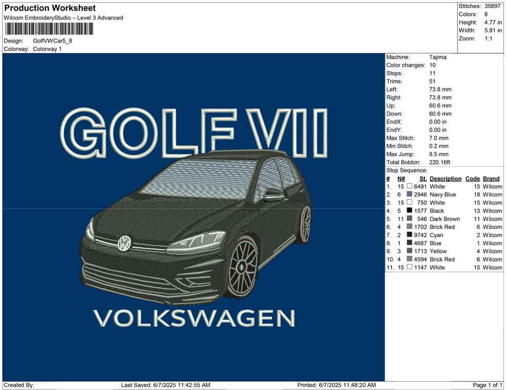 Golf VW car