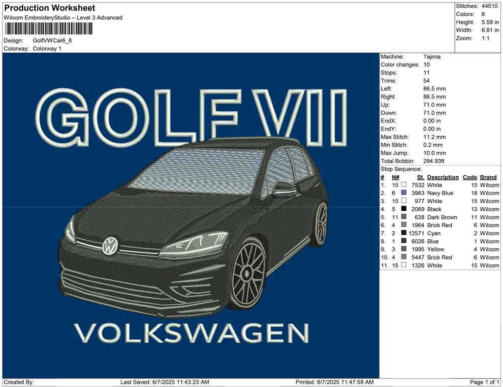 Golf VW car