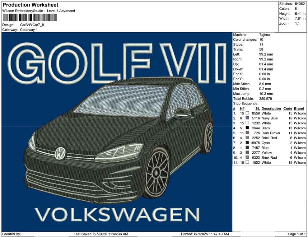 Golf VW car
