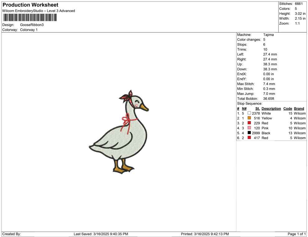 Goose Ribbon