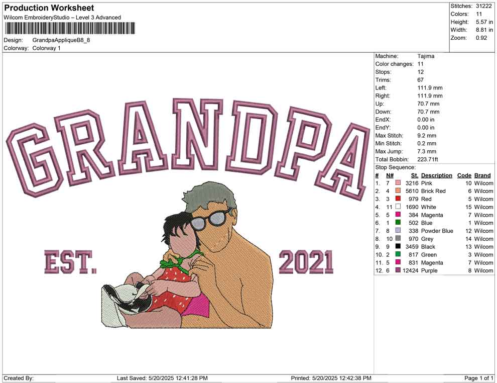 Grandpa Applique B