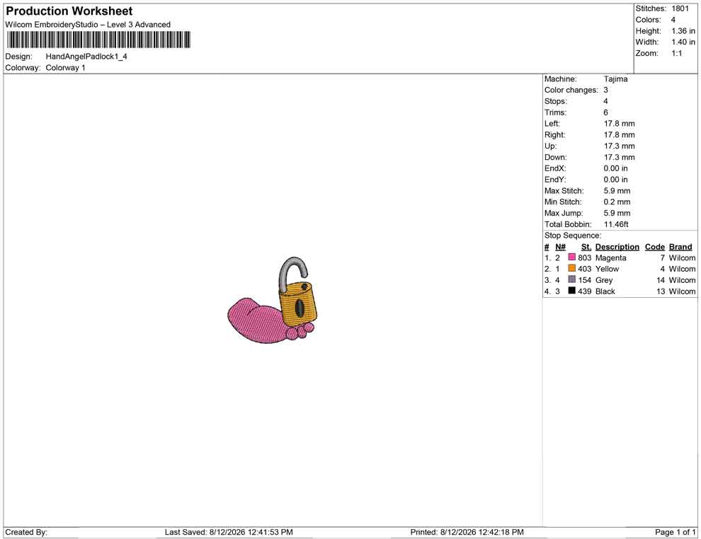 Hand Angel Padlock