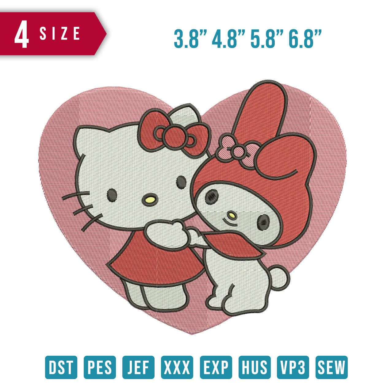 Hello kitty and Melody love – Embrobuy