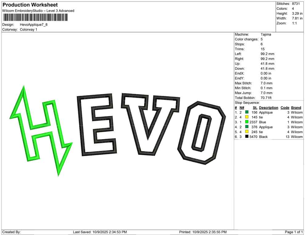 Hevo Applique