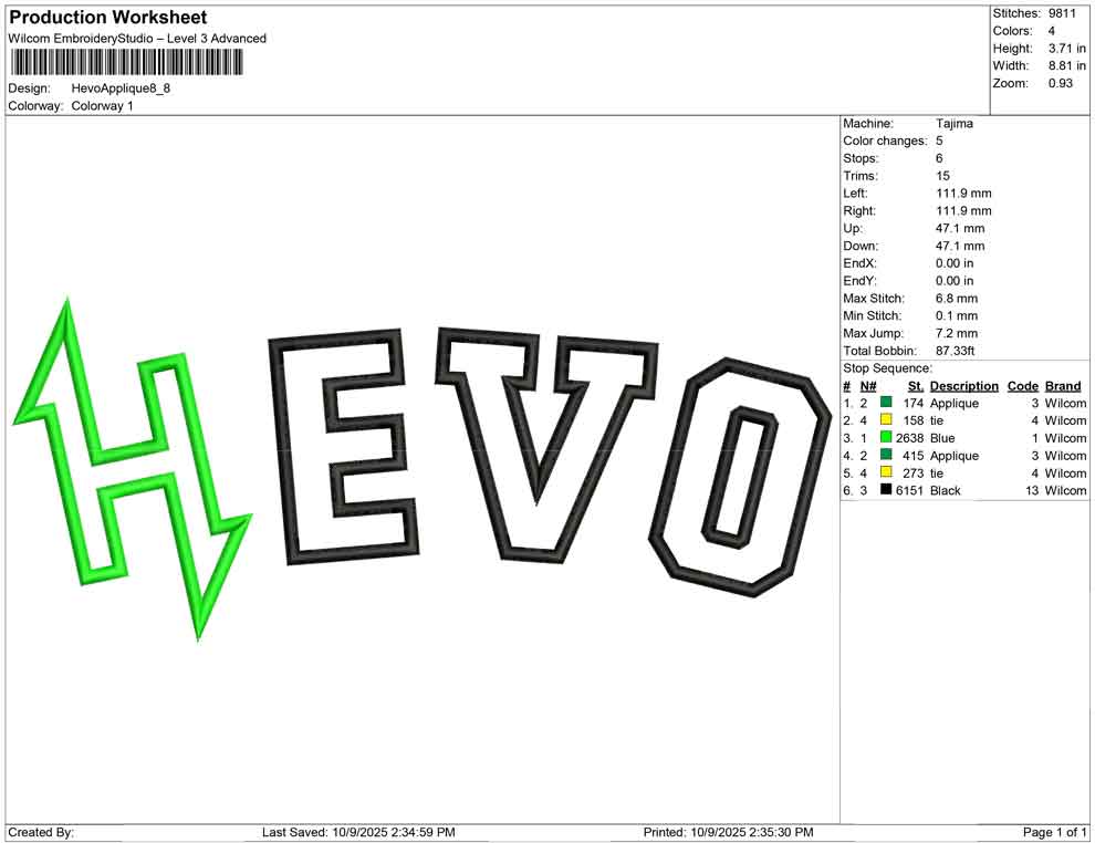 Hevo Applique