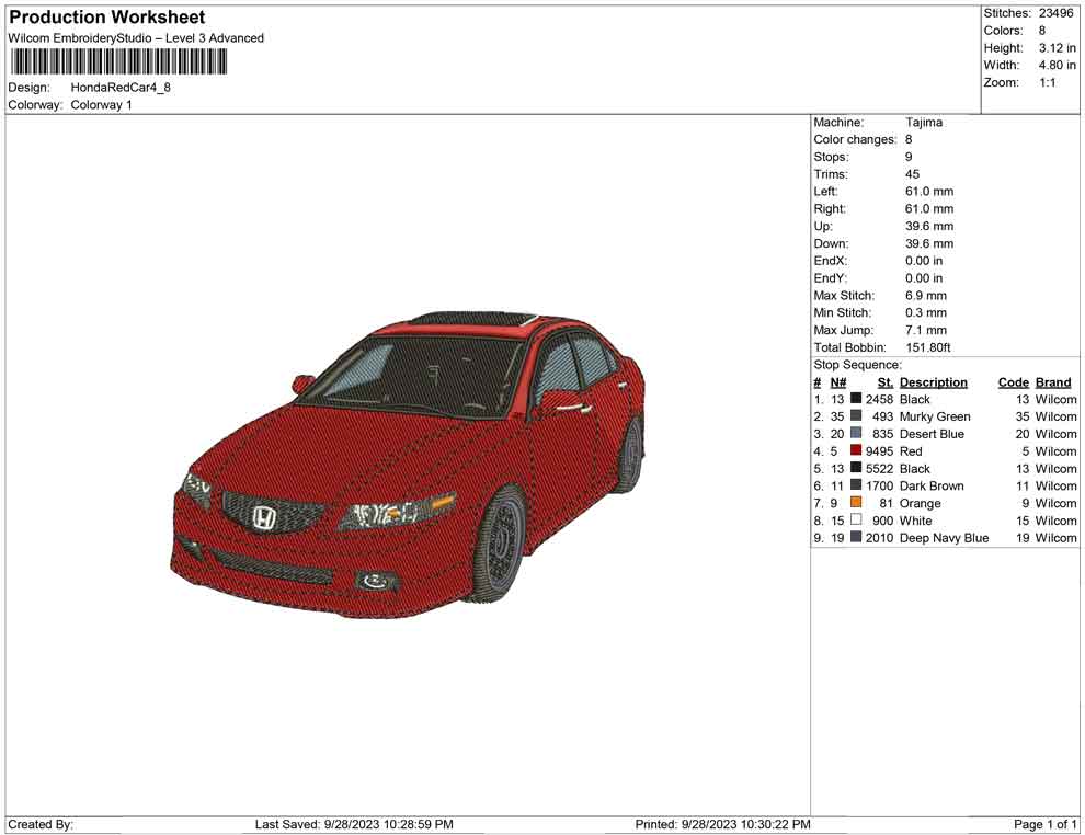 Honda red Car