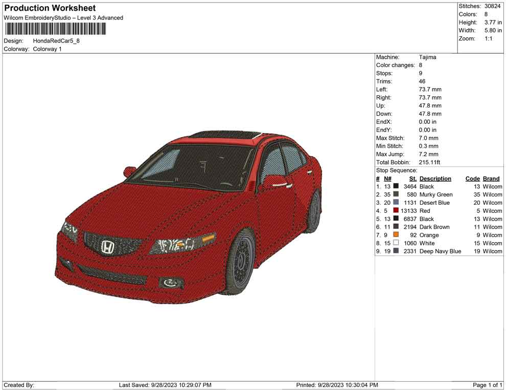 Honda red Car