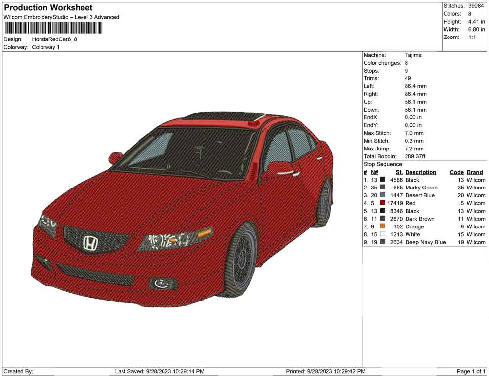 Honda red Car