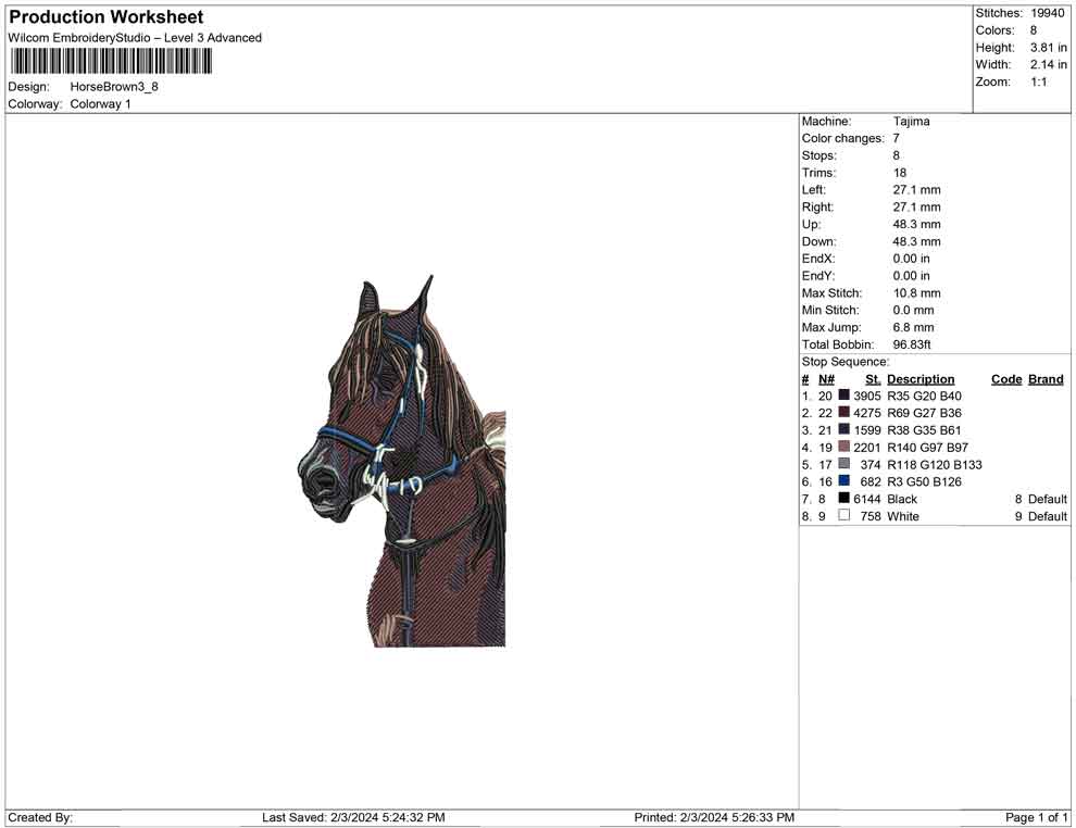 Horse brown