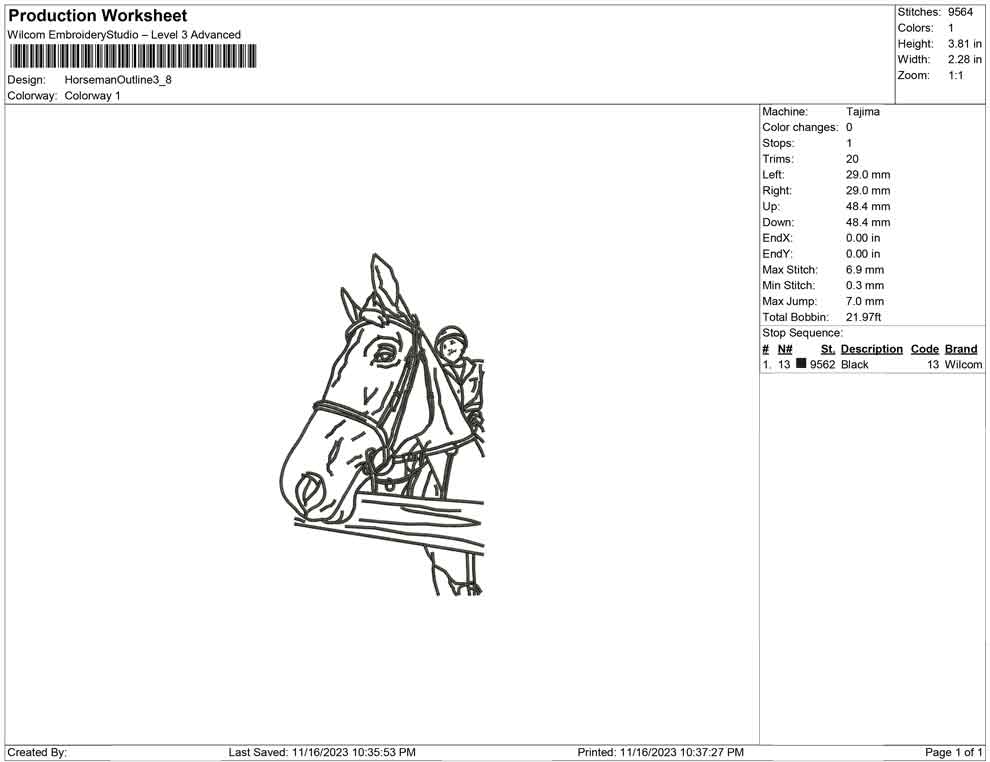 Horseman outline