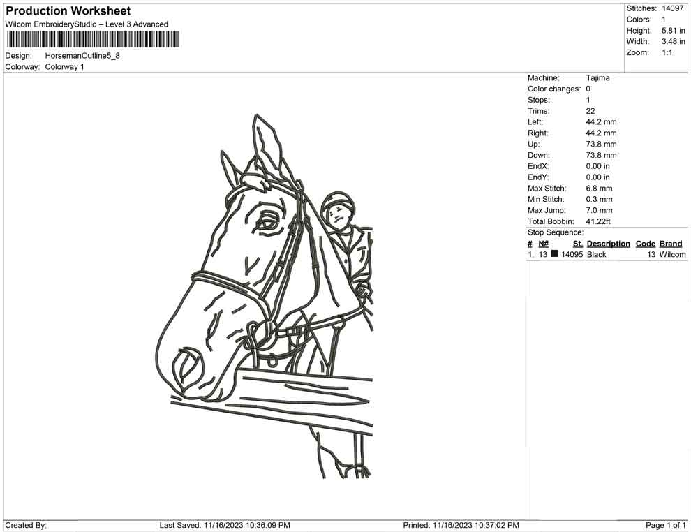 Horseman outline