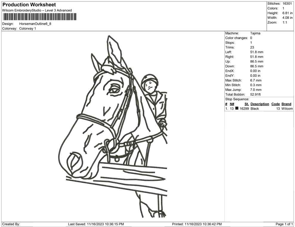 Horseman outline