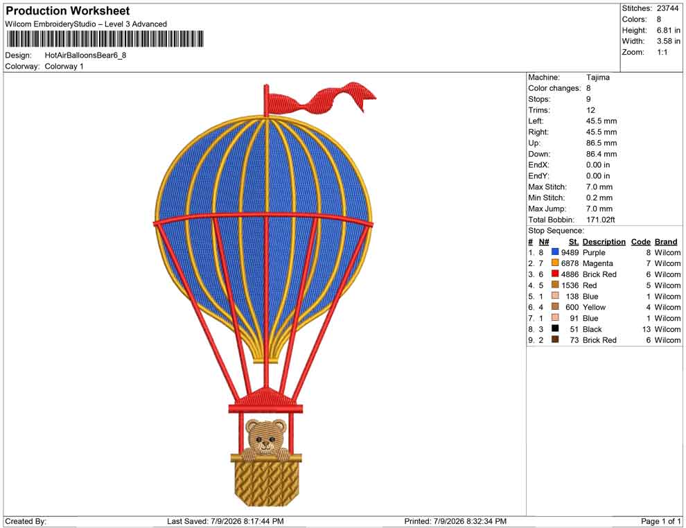 Hot Air Balloons Bear