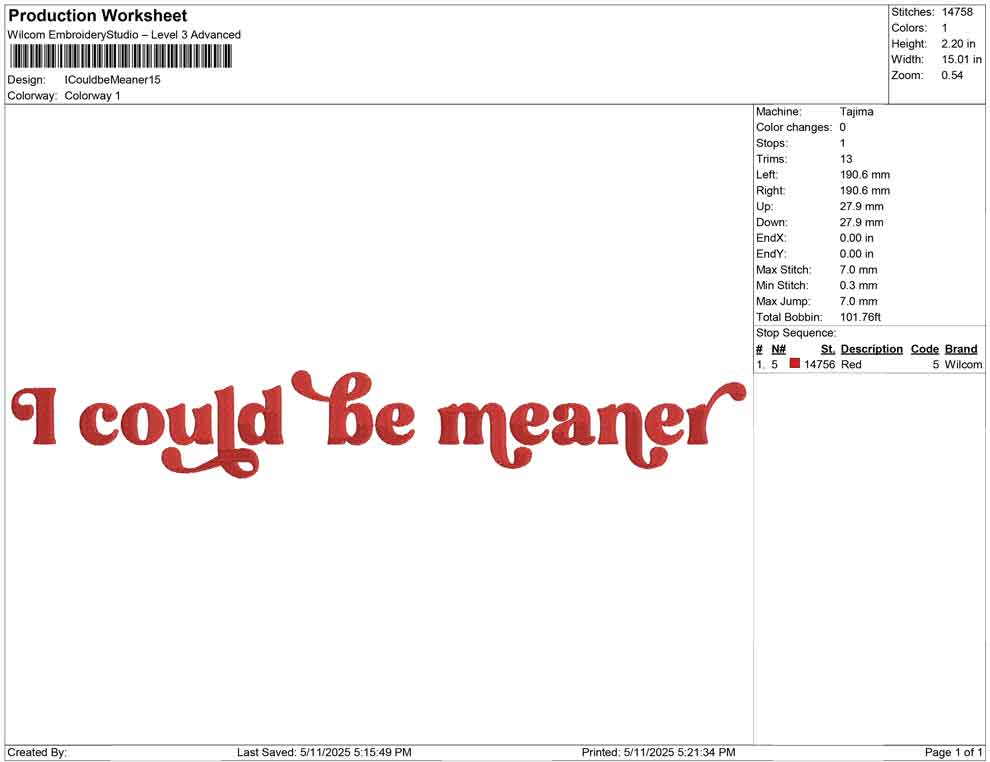 I could be meaner