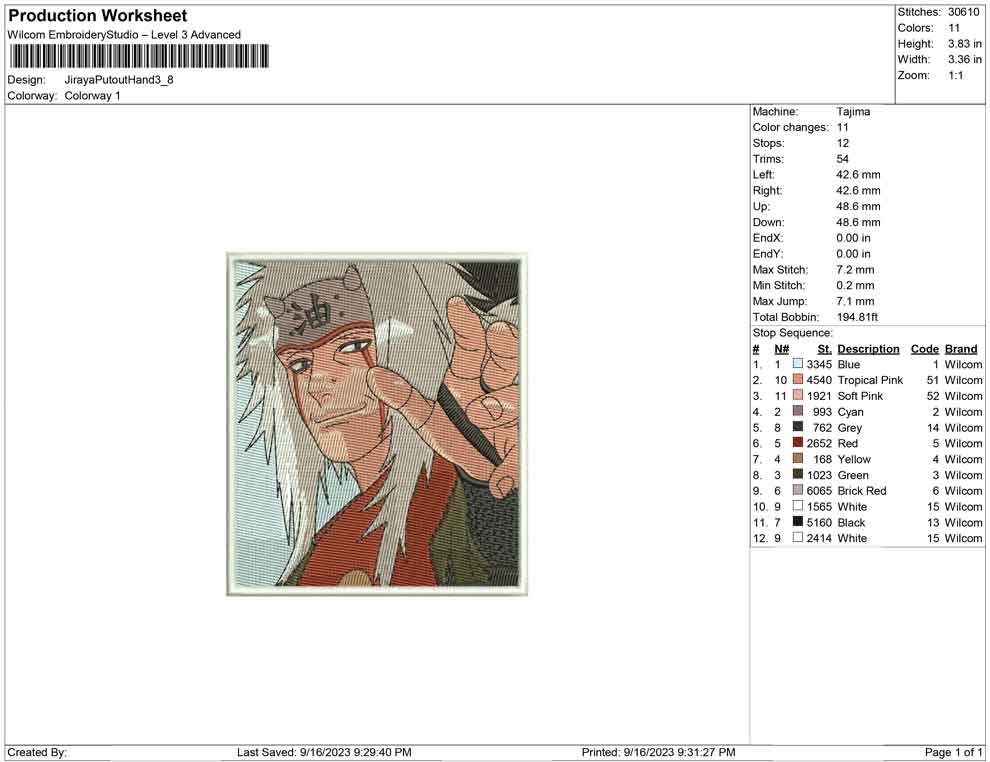 Jiraya PutOut Hand