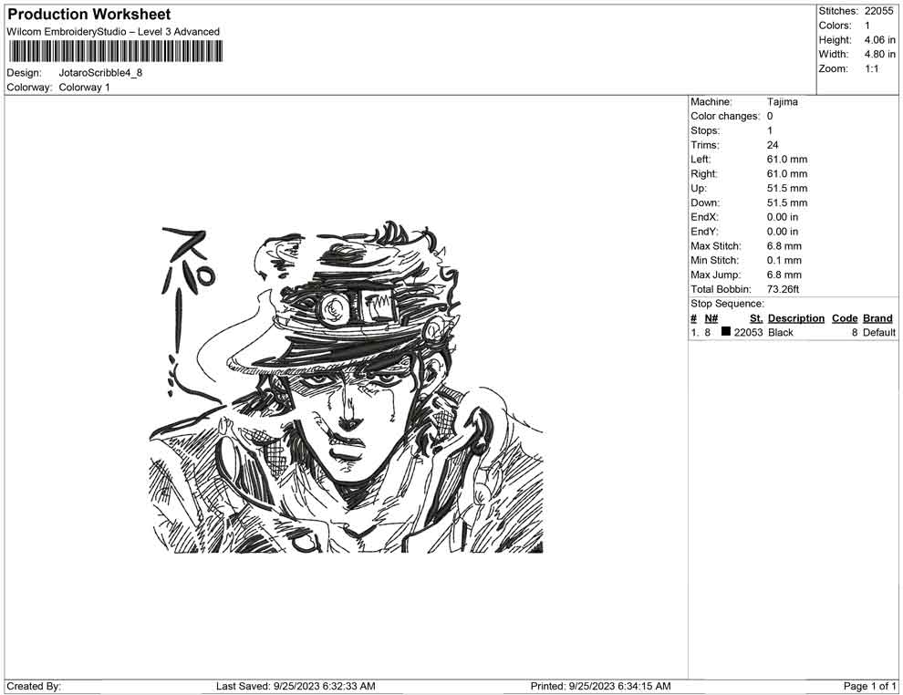 Jotaro kujo Scribble