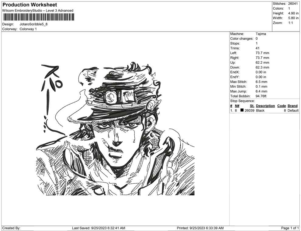 Jotaro kujo Scribble