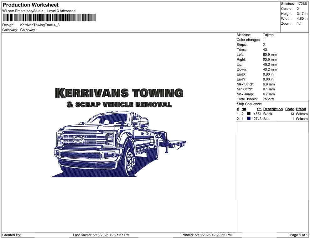 Kerrivan Towing Truck