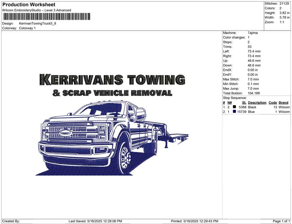 Kerrivan Towing Truck