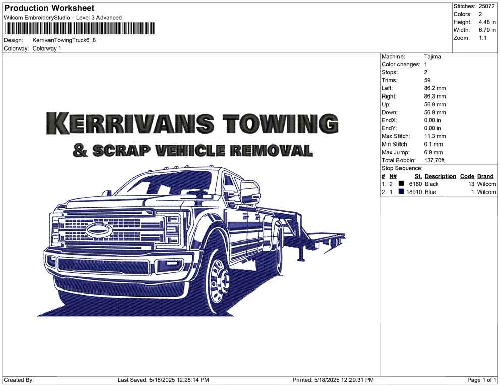 Kerrivan Towing Truck