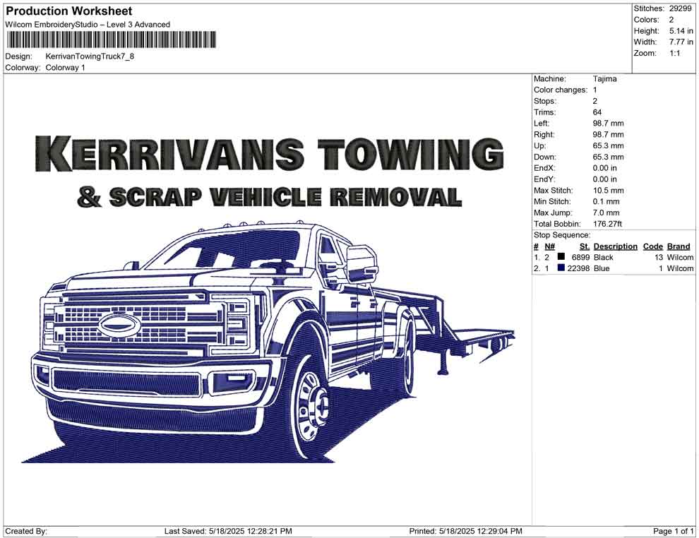 Kerrivan Towing Truck