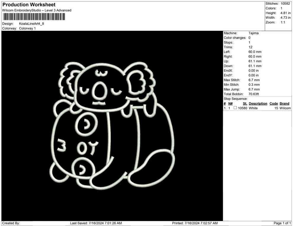Koala Line Art