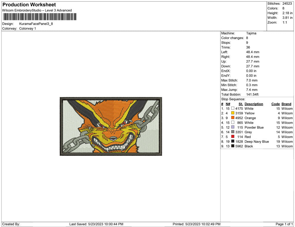 Kurama Face panel