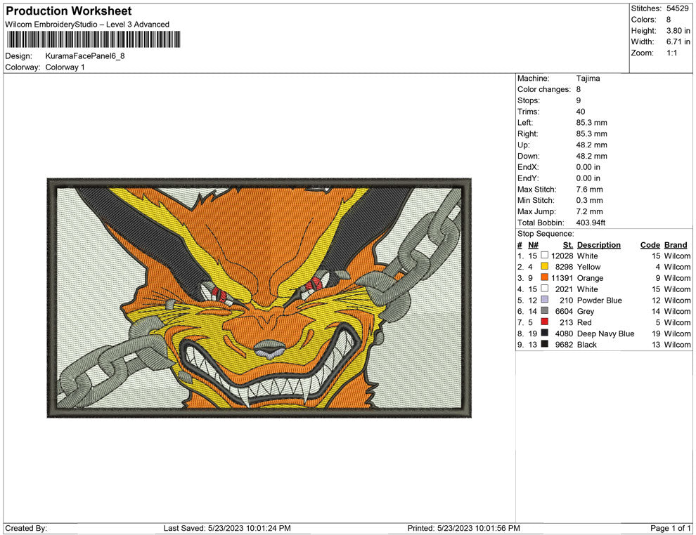 Kurama Face panel