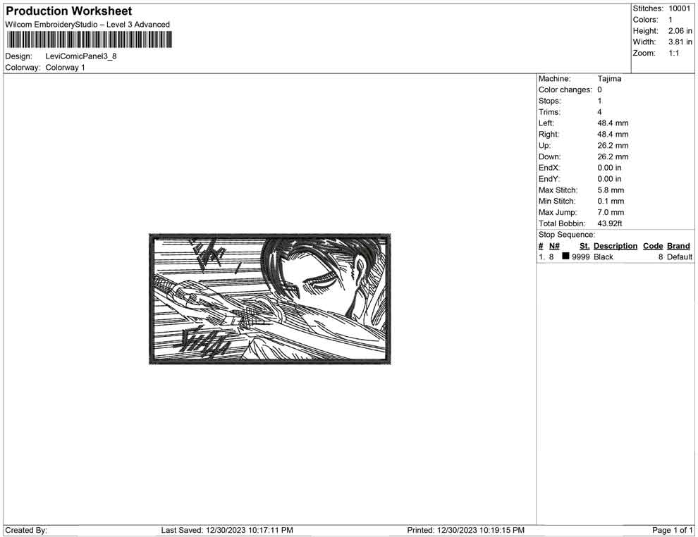 Levi Comic Panel