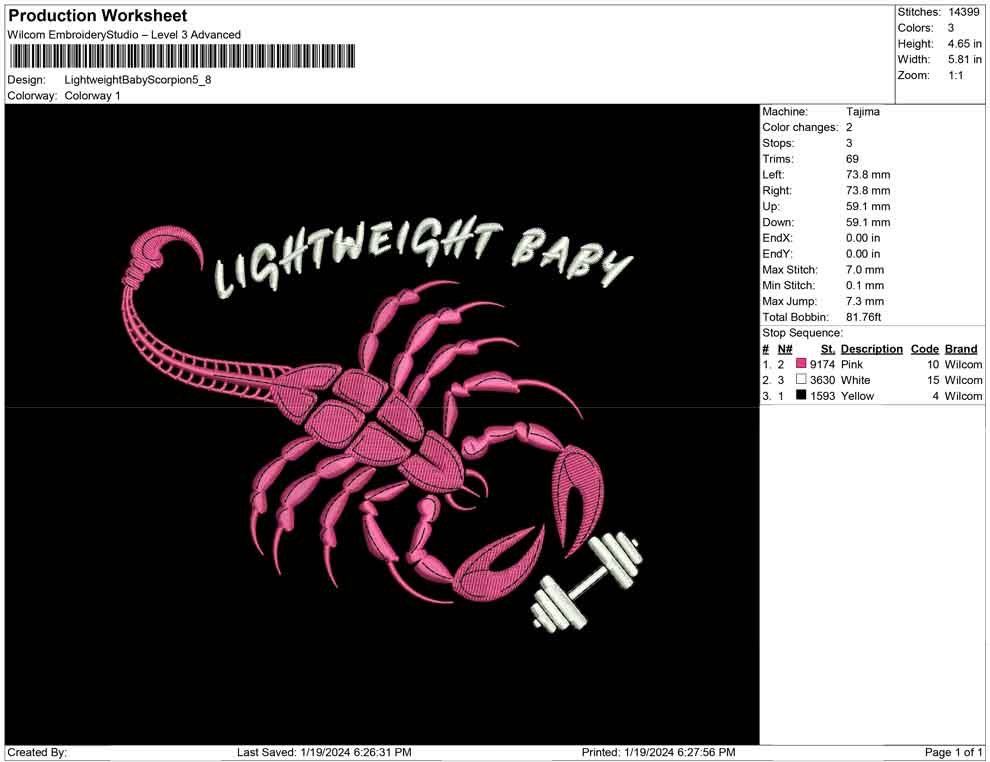 Light weight Baby Scorpion