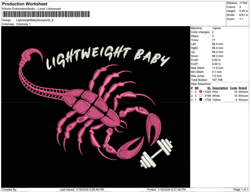 Light weight Baby Scorpion