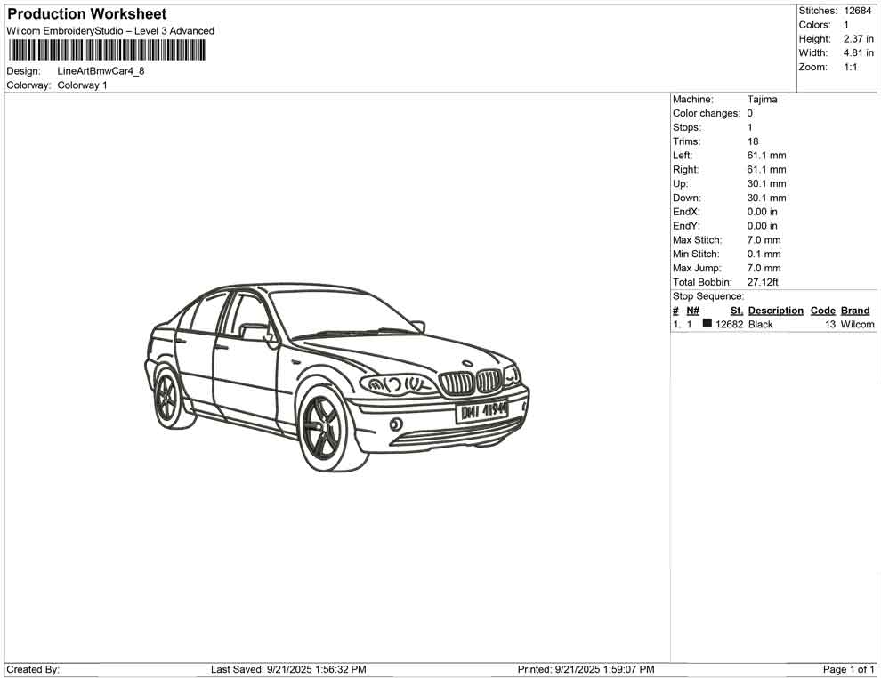Line Art Bmw Car