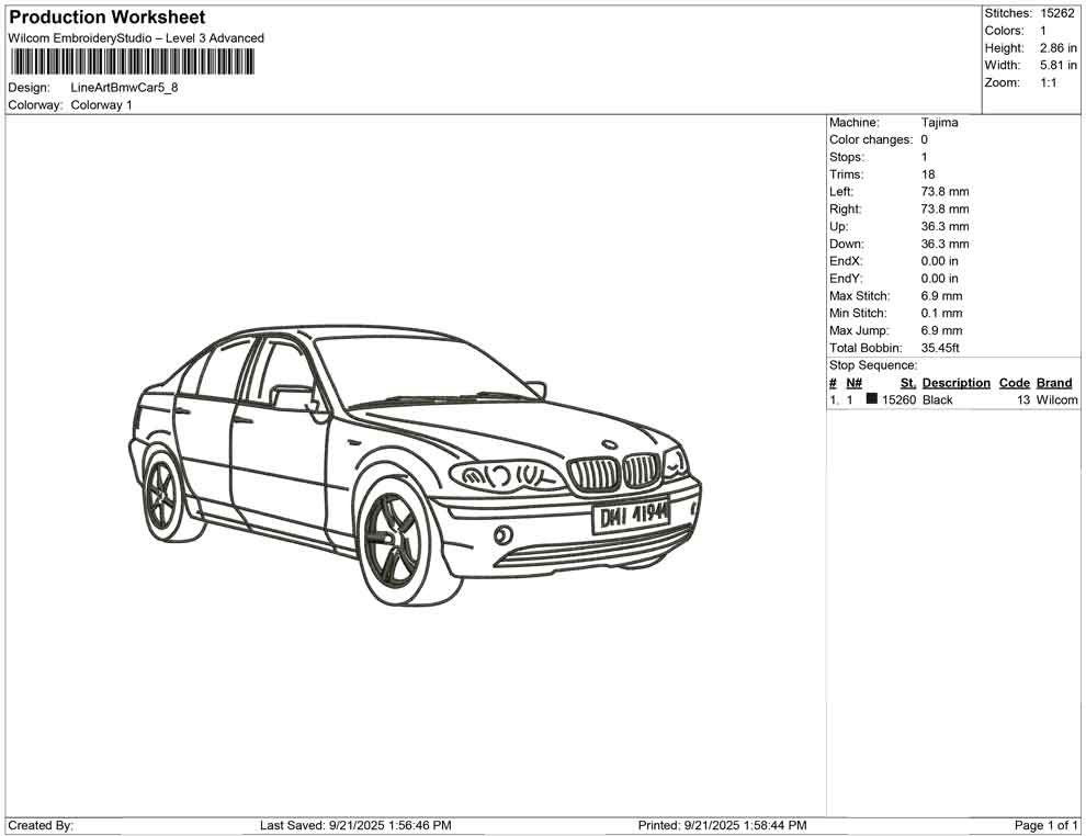 Line Art Bmw Car