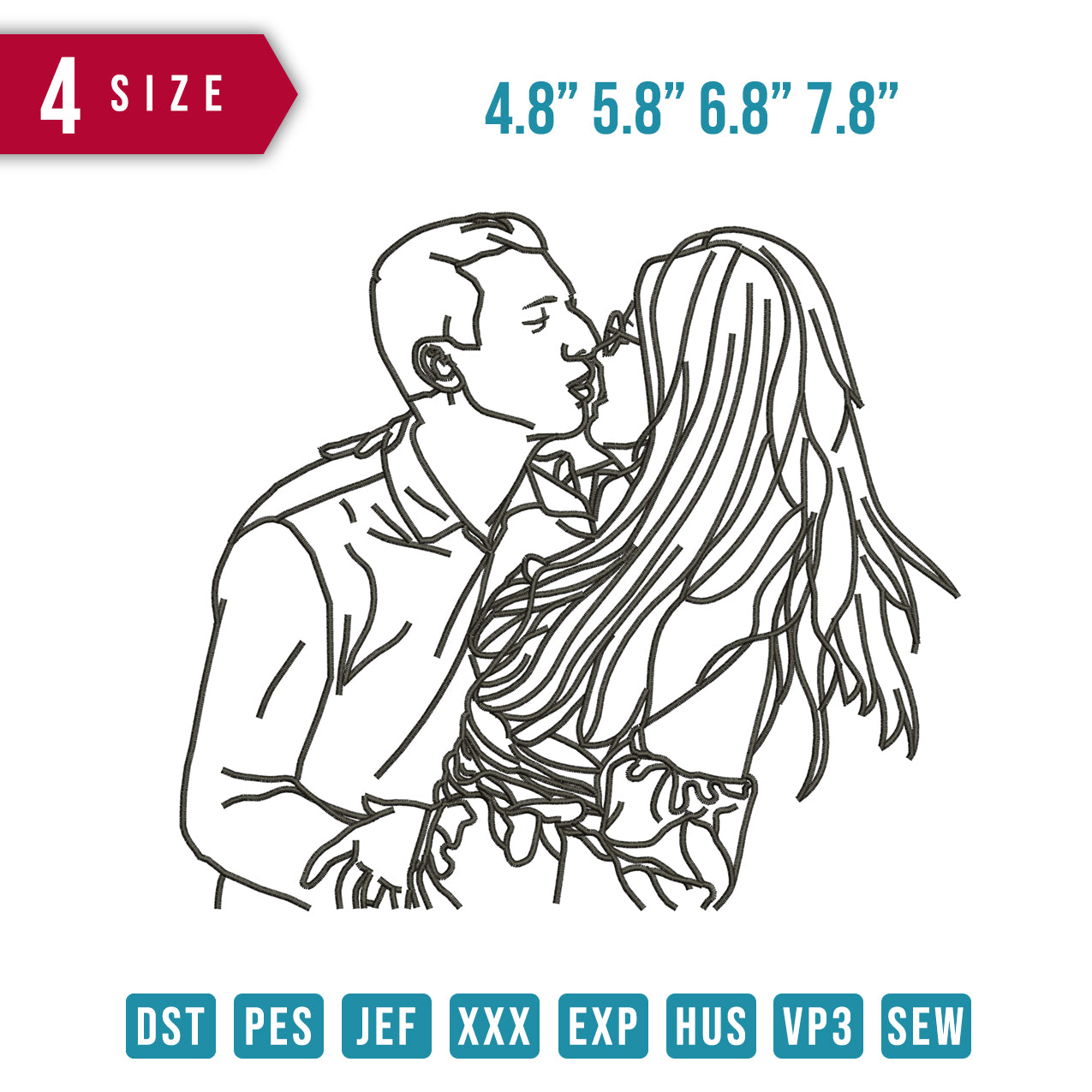 Line Art Kissing