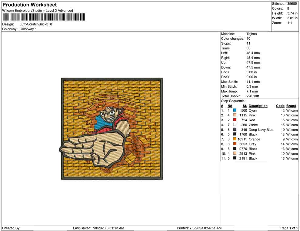 Luffy Scratch Brick