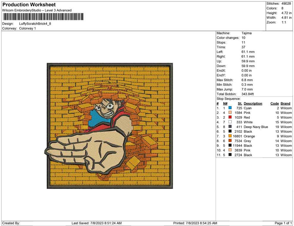 Luffy Scratch Brick