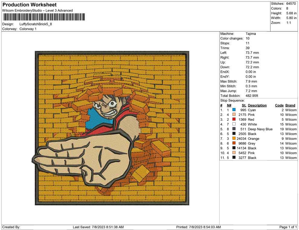 Luffy Scratch Brick