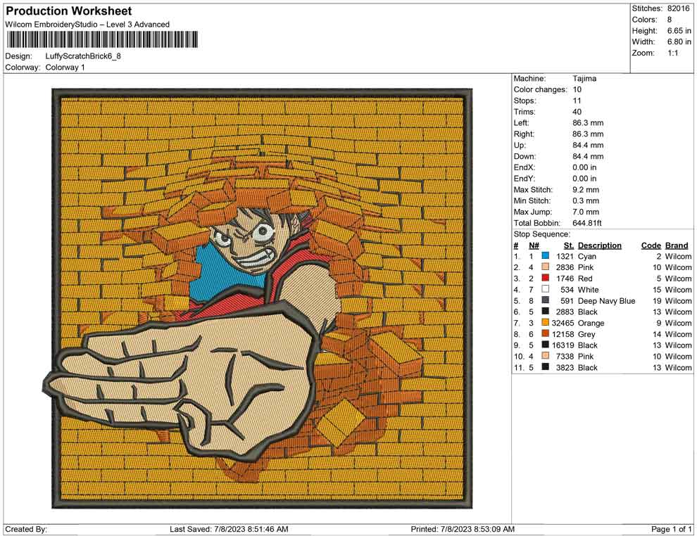 Luffy Scratch Brick