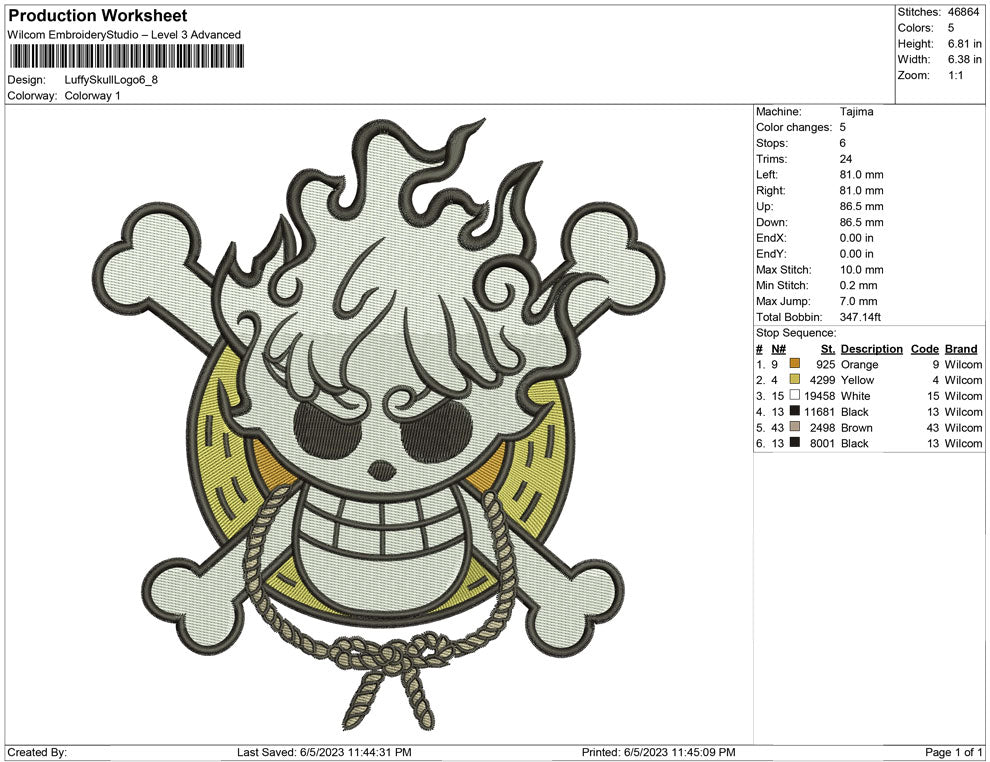 Luffy Skull logo