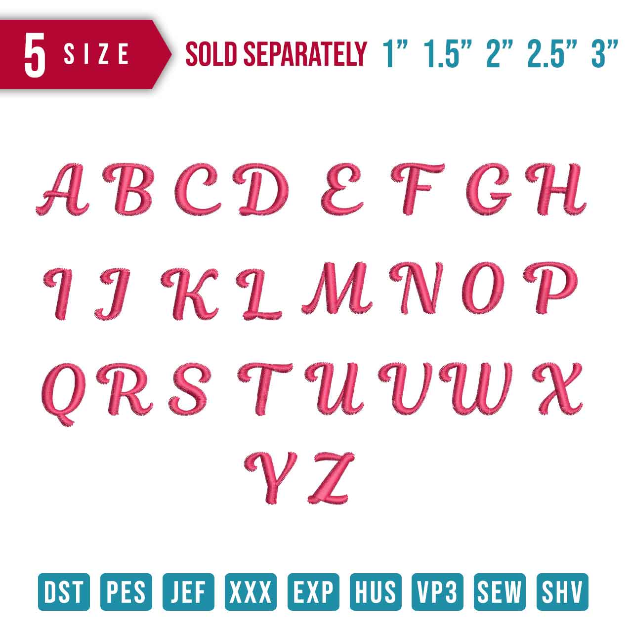Magnolia embroidey font