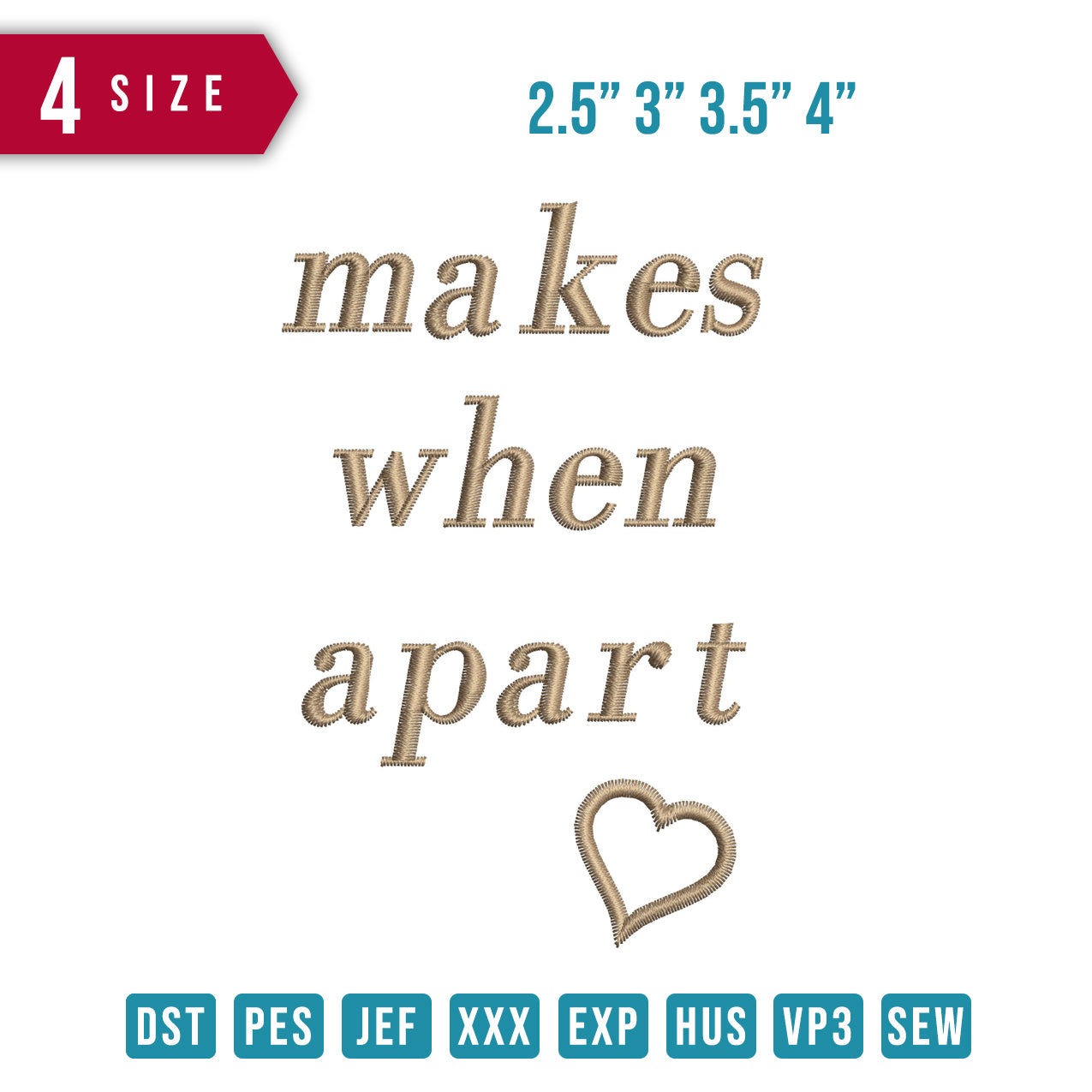 Makes when apart