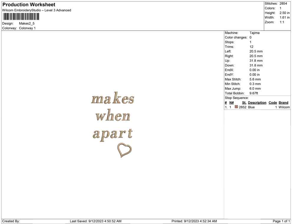 Makes when apart