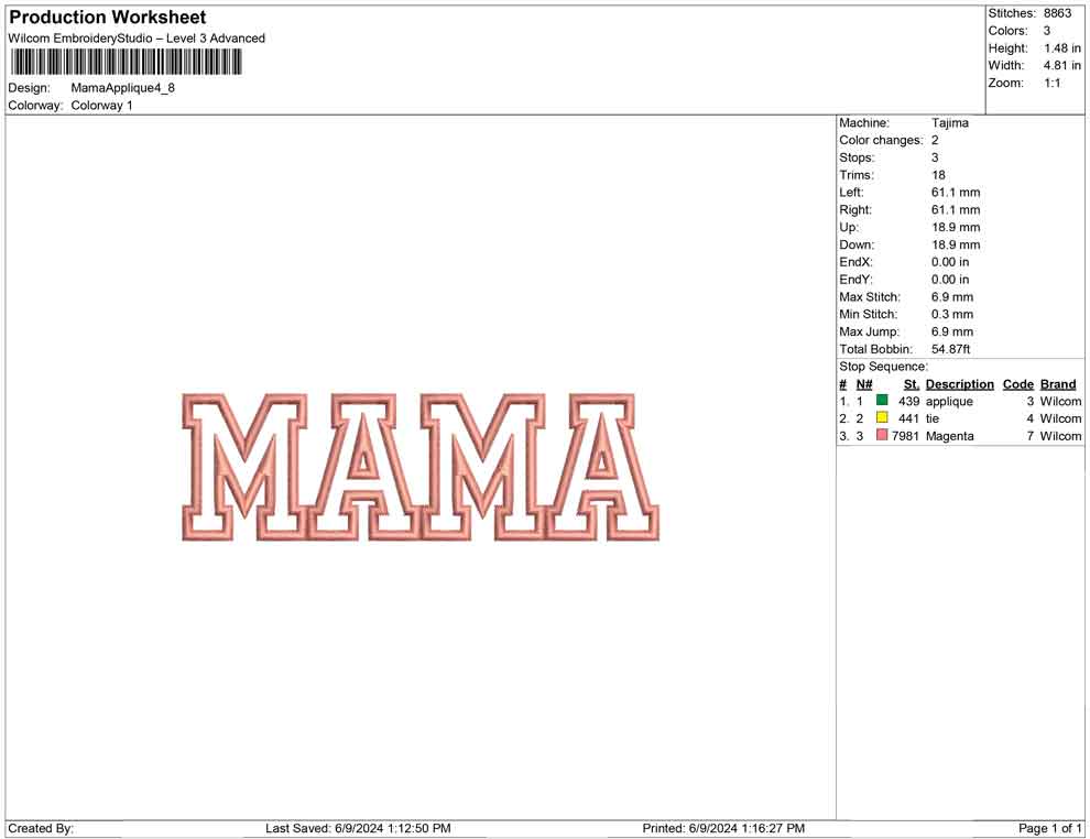 Mama Applique