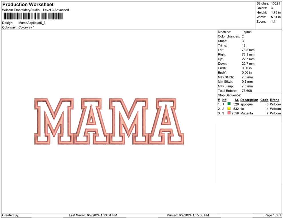 Mama Applique