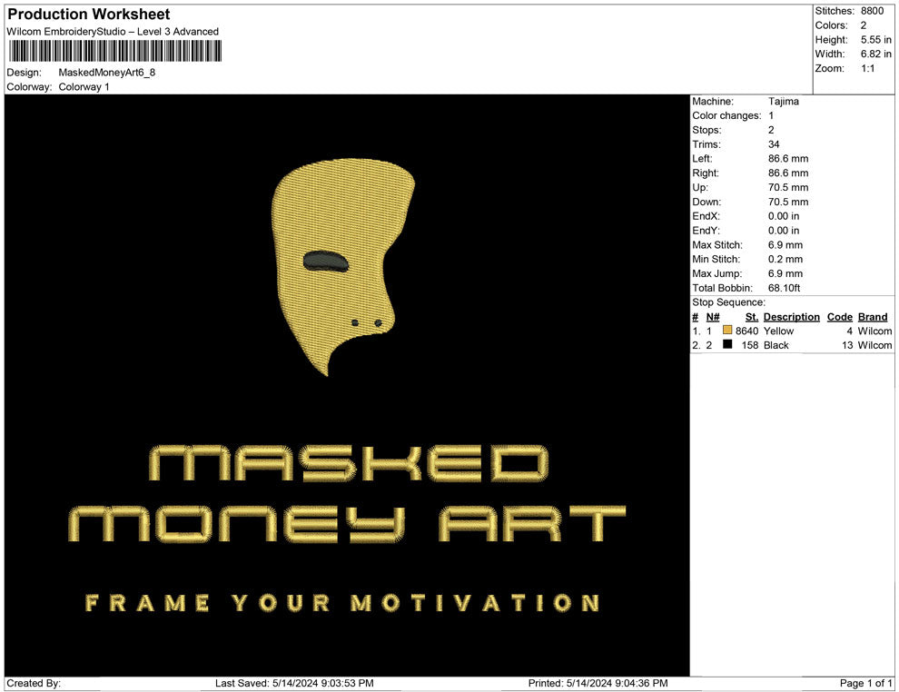 Masked Money Art