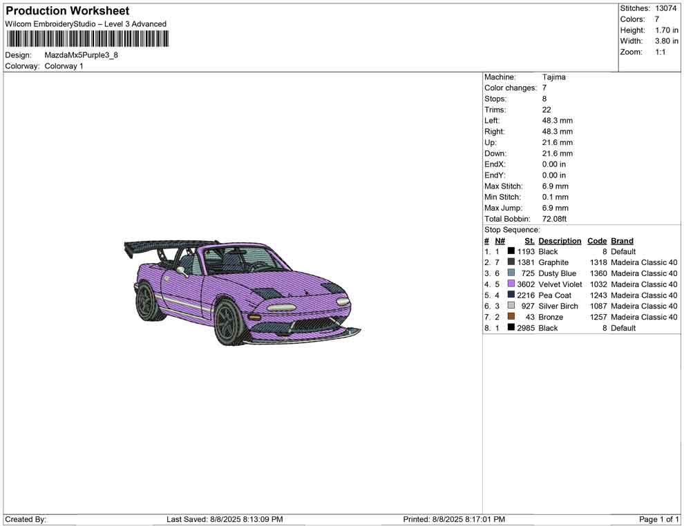 Mazda Mx5 Purple