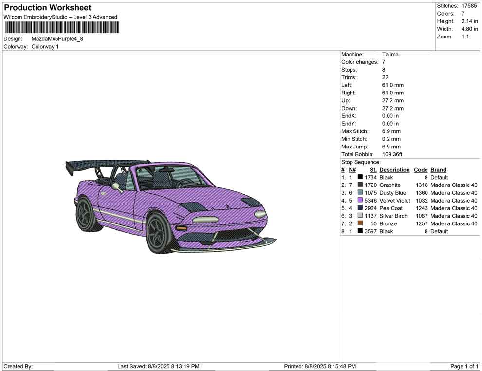 Mazda Mx5 Purple